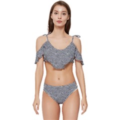 Ruffle Edge Tie Up Bikini Set	 