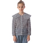 Dark Grey Snake Kids  Peter Pan Collar Blouse