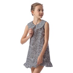 Kids  Pilgrim Collar Ruffle Hem Dress 