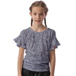 Dark Grey Snake Kids  Cut Out Flutter Sleeves