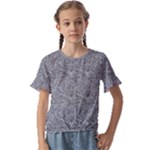 Dark Grey Snake Kids  Cuff Sleeve Scrunch Bottom T-Shirt