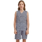 Dark Grey Snake Kids  Basketball Mesh Set