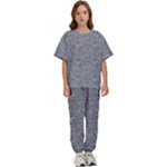 Dark Grey Snake Kids  T-Shirt and Pants Sports Set