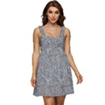 Dark Grey Snake Ruffle Strap Babydoll Chiffon Dress