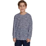 Dark Grey Snake Kids  Crewneck Sweatshirt