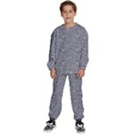 Dark Grey Snake Kids  Sweatshirt set