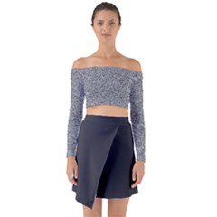 Long Sleeve Off Shoulder Crop Top 