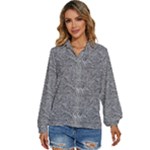 Dark Grey Snake Women s Long Sleeve Button Up Shirt