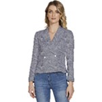Dark Grey Snake Women s Long Sleeve Revers Collar Cropped Jacket