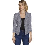 Dark Grey Snake Women s Casual 3/4 Sleeve Spring Jacket
