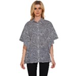 Dark Grey Snake Women s Batwing Button Up Shirt