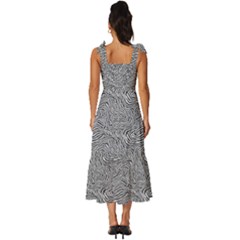 Tie-Strap Tiered Midi Chiffon Dress 