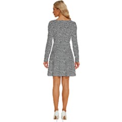 Long Sleeve Wide Neck Velvet Dress 