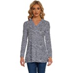 Dark Grey Snake Long Sleeve Drawstring Hooded Top