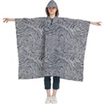 Dark Grey Snake Women s Hooded Rain Ponchos