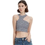 Dark Grey Snake Cut Out Top