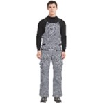 Dark Grey Snake Men s Side Zip Front Pouch Ski And Snowboard Bib Pants	