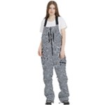 Dark Grey Snake Women s Front Zip Ski And Snowboard Bib Pants