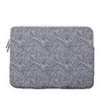 Dark Grey Snake 13  Vertical Laptop Sleeve Case With Pocket