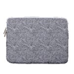 Dark Grey Snake 14  Vertical Laptop Sleeve Case With Pocket