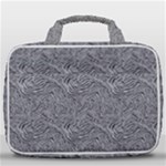 Dark Grey Snake Travel Toiletry Bag With Hanging Hook