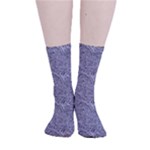 Dark Grey Snake Smooth Crew Length Tube Socks