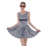 Blue Black Snake Pattern Skater Dress