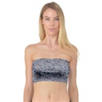 Blue Black Snake Pattern Bandeau Top