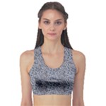 Blue Black Snake Pattern Fitness Sports Bra