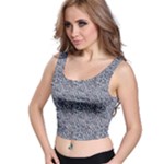 Blue Black Snake Pattern Crop Top