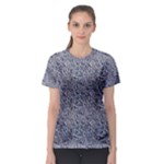 Blue Black Snake Pattern Women s Sport Mesh T-Shirt