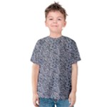 Blue Black Snake Pattern Kids  Cotton T-Shirt