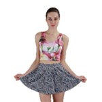 Blue Black Snake Pattern Mini Skirt