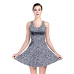 Blue Black Snake Pattern Reversible Skater Dress