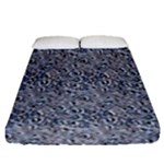 Blue Black Snake Pattern Fitted Sheet (Queen Size)