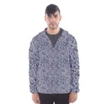 Blue Black Snake Pattern Men s Hooded Windbreaker