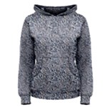 Blue Black Snake Pattern Women s Pullover Hoodie