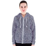 Blue Black Snake Pattern Women s Zipper Hoodie