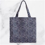 Blue Black Snake Pattern Zipper Grocery Tote Bag
