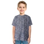 Blue Black Snake Pattern Kids  Sport Mesh T-Shirt