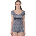 Blue Black Snake Pattern Boyleg Leotard 