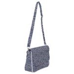 Blue Black Snake Pattern Shoulder Bag with Back Zipper