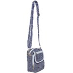 Blue Black Snake Pattern Shoulder Strap Belt Bag