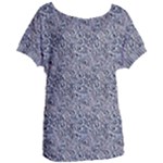 Blue Black Snake Pattern Women s Oversized T-Shirt