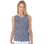 Blue Black Snake Pattern Women s Basketball Tank Top