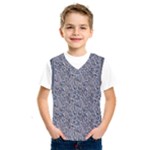 Blue Black Snake Pattern Kids  Basketball Tank Top