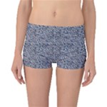Blue Black Snake Pattern Boyleg Bikini Bottoms