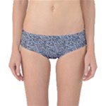 Blue Black Snake Pattern Classic Bikini Bottoms