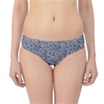 Blue Black Snake Pattern Hipster Bikini Bottoms