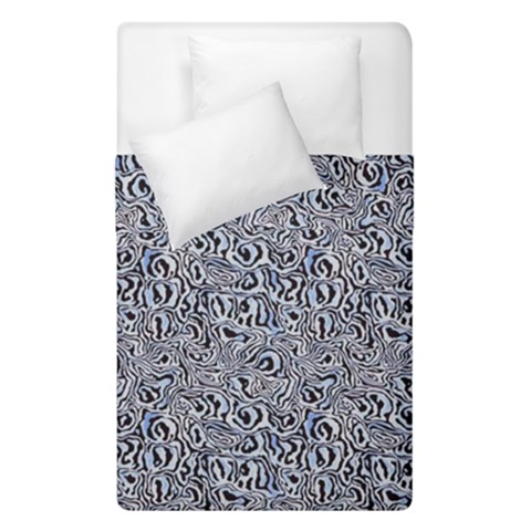Blue Black Snake Pattern Duvet Cover Double Side (Single Size) from ArtsNow.com